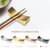 uxcell 4pcs 304 Stainless Steel Chopstick Rest, Curved Shape Chopstick