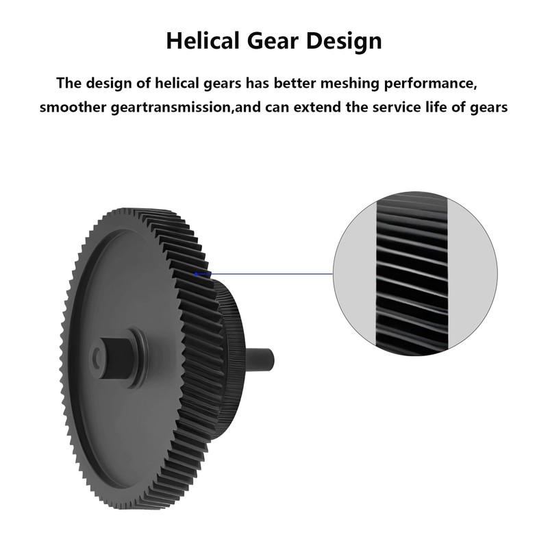 Upgrade Hardened Steel Extruder Gear for Bambu Lab H2D, Helical