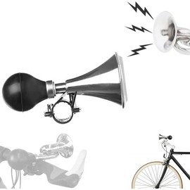 Bicycle Bell Kids Children Bicycle Scooter Bike Cycling Air Squeeze Honking Horn Hooter Bugle Bell Bicycle General Accessories Bicycle Accessories (Color : Black)