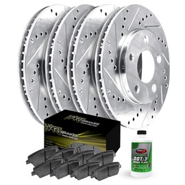 Hart Brakes Front Rear Brakes and Rotors Kit |Front Rear Brake Pads| Brake Rotors and Pads| Ceramic Brake Pads and Rotors |fits 2011-2015 Honda CR-Z