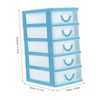 NUOBESTY Five Desktop Organizer with Clear Drawers Detachable Storage Box