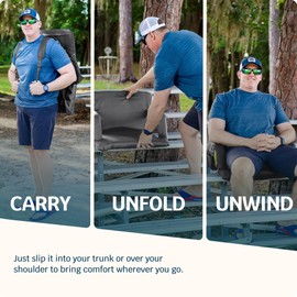 Reclining Stadium Seats for Bleachers with Back Support – Wide Bleacher Chair Cushion, Armrests, Large Pockets, and Multiple Safety Features – Best Stadium Seat Chairs for Camping, Kayak Backs & More