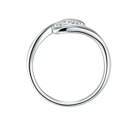 Trilani Women's Solitaire Ring 925 Sterling Silver with Topaz White Engagement Ring Proposal Ring Silver Ring in Elegant Leather Case, Silver, Topaz