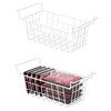 SANNO Chest Freezer Baskets, Deep Freezer Organizer Bins Sturdy Metal