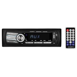 Majestic SA 400 BT USB AX Audio Car System with Bluetooth, MP3/WMA USB/Micro SD, Remote Control, 100W (25W x 4ch), Black