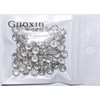 Guoxin 100Pcs Rondelle Spacer Beads Round Crystal Charms Czech Rhinestone