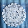 4 PCS White 6 Inch Round 100% HANDMADE Crochet Lace