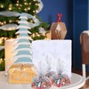 Whaline Christmas Cellophane Wrap Roll Silver Snowflake Clear Wrapping Paper