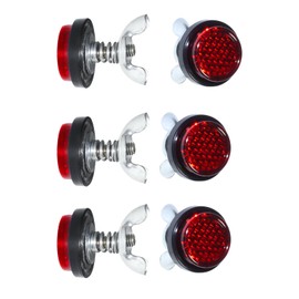wnzoyon 6PCS red License Plate Bolt with Reflective Light, License Plate Fastener nut M5 Type, Universal Bicycle Accessory, Motorcycle License Plate Screw