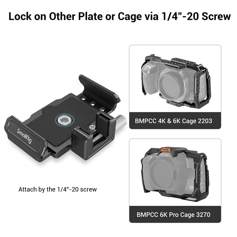 SMALLRIG SSD Mount Bracket for T5 SSD Works with BMPCC