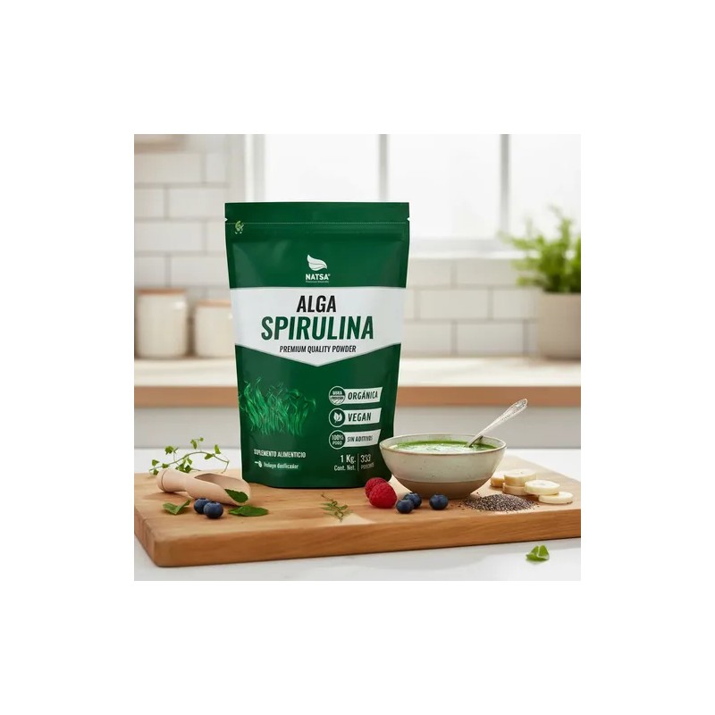 Alga Spirulina Polvo Premium, 1 Kg