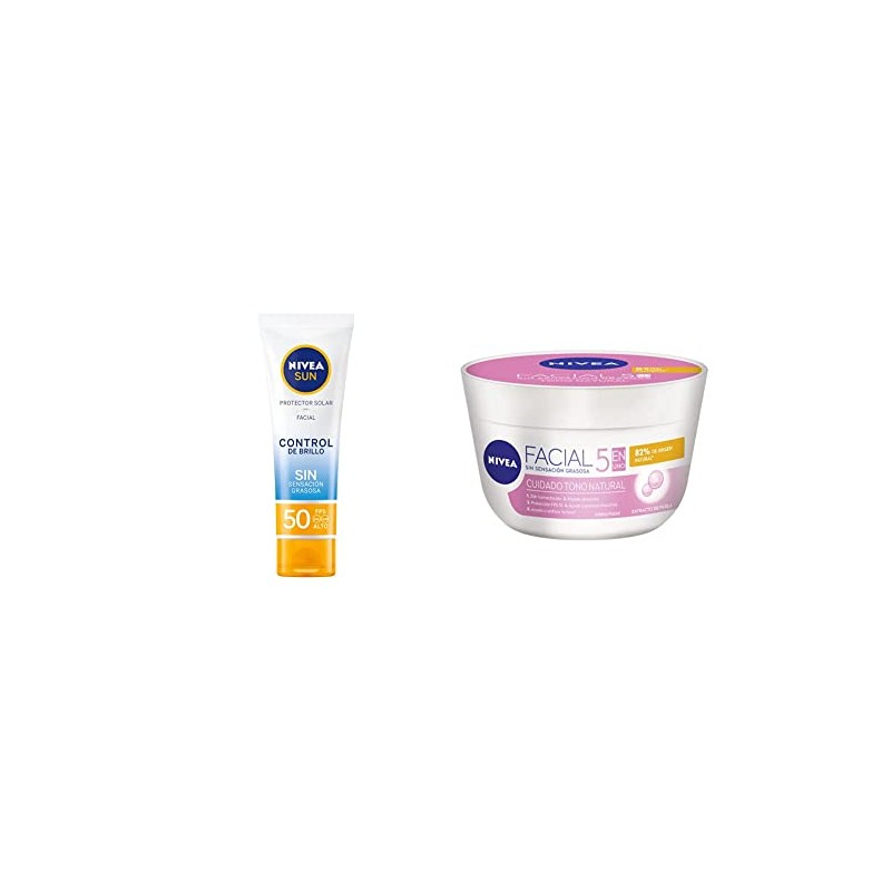 NIVEA SUN Protector Solar Facial Control De Brillo (50 ml),