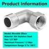 QZKJQDD Shower Hose Connector, 90 Degree Elbow 2 Ends Flexible