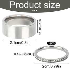 Mikovivi 3pcs Stackable Rings Set, Silver Plated Stacking Rings for Women Versatile Stylish and Simple Jewelry Accessories for Women Birthday (2 Sizes)