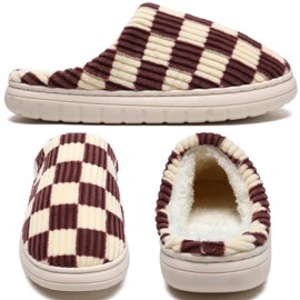 Guyarns Women's Indoor & Outdoor Warm Memory Foam Slippers (New Brown 38/39)