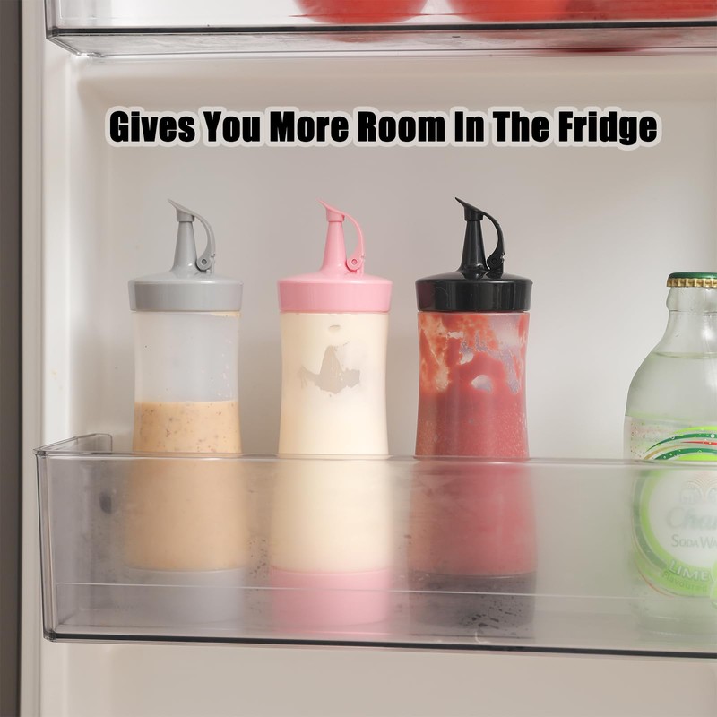 Qiuhome Condiment Squeeze Bottles Sauces Ketchup Bottles Squeeze Bottles Liquids,