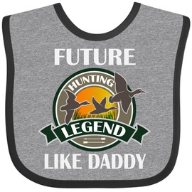 inktastic Future Duck Hunting Legend Like Daddy Baby Bib Heather and Black 38aa5