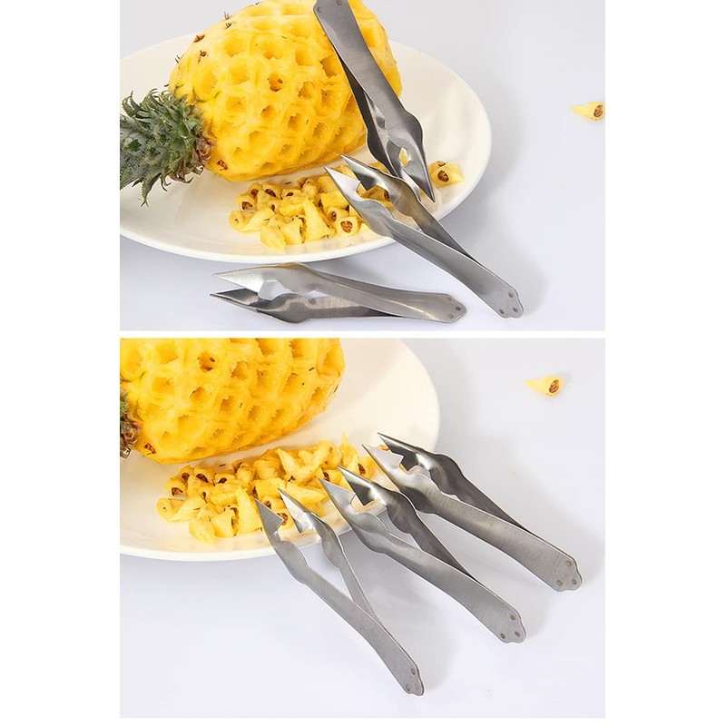 AKOAK 3 Pcs Portable Creative Pineapple Eye Peeler Pineapple Clip