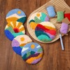 FEISHIONG 6PCS Punch Needle Coasters Kit - DIY Embroidery Set