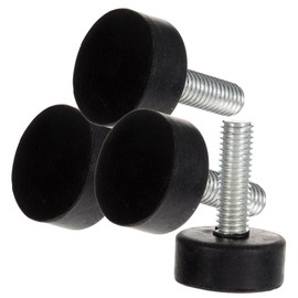 Gadpiparty 1set Adjustable Rubber Feet Pads Screw Furniture Leveling Shims Heavy Duty Shockproof Skid Leg Bumpers for Tables Sofas Appliances Screw 4pcs
