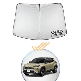 XIKER Toyota Yaris Cross 10 Series Sunshade for Windshield Heat Protection, Lightweight, Compact, UV Protection, Anti-deterioration, Foldable, Storage, Car Sunshade, Insulation, Sun Shade, Storage