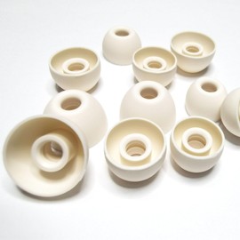 Luckvan Silicone Ear Tips for Beats Studio Buds+Replacement Earbuds Tips for Beats Studio Buds/Fit Pro/Solo Buds Replacement Tips for Beats Earbuds, 6 Pairs Ivory White