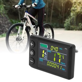 E-Bike LCD Display Panel E-Bike Display Screen Adjustable Brightness 5 Pins Clear Visibility Multifunctional ABS and Acrylic for Bicycle Handlebars