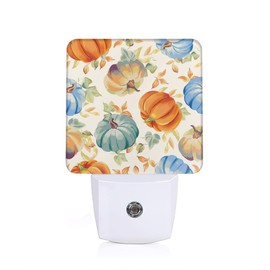 ZTHLL Thanksgiving Pumpkin Night Light, Thanksgiving Fall Night Light Plug into Wall with Dusk to Dawn Sensor, LED Lamp Energy Saving Lights for Men Women Boys Girls,Lamp for Bedroom Bathroom Hallway