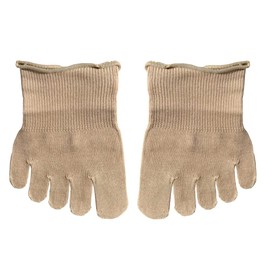 Cocoon Fit COCO-0711-CN-80 Silk Toe Socks, Fingertips, Sweat Protection, Smooth and Comfortable, 90% Silk Toe Socks, Finger, Casual, Made in Japan, beige