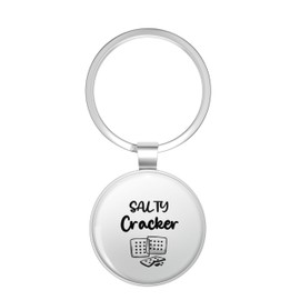 BKR Graphics Salty Cracker Metal Double Sided Key Chain Keychain