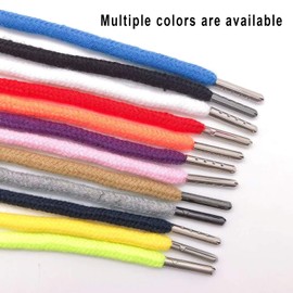 20 Pack Replacement Drawstrings Drawcords for Pants Sweatpants Hoodies Scrubs Jackets Shorts Tool 53" Long (Black)