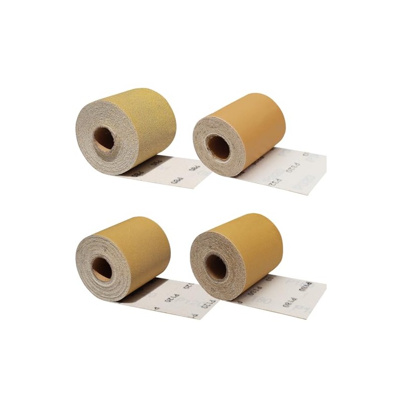 Total 20 Yards 2-3/4" Wide Continuous Sandpaper Roll Kit -