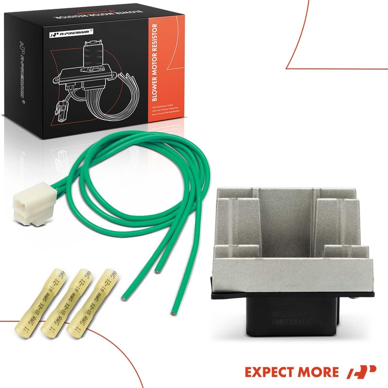 A-Premium HVAC Blower Motor Resistor with Wire Harness Kit Compatible