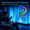 nanzgecc RGBW LED 32W Plug-in 40in Wave Wall Light with