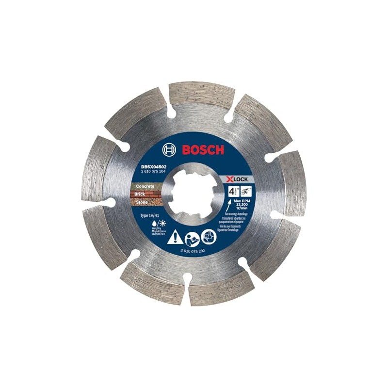 BOSCH 4-1/2 in. X-Lock® Premium Segmented Rim Diamond Wheel Ideal