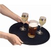 Olympia Kristallon Rundes Tablett Schwarzer Kunststoff Anti-Rutsch - 280mm 11"