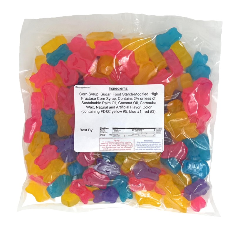 YANKEETRADERS Rabbit Jubes Gummy Candies, Assorted Fruit Flavors, 2 Pound