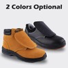 Leather Boot Covers for Welding, Zawasstu Heat Resistant Welding Boot