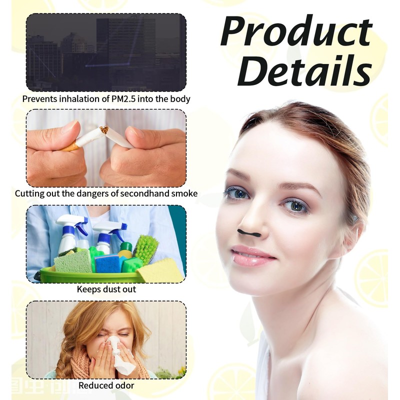 100Pcs Nose Filter for Dust, Nose Filters Disposable Soft Sponge