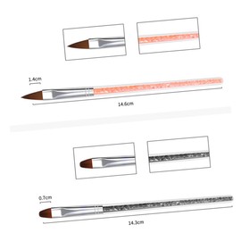 Healeved 1 Set 10pcs Nail Painting Tools Nail Painting Brush Nail Art Brush Nail Art Tools Fingernail Paint Brush Toenails Art Pens Nail Art Liner Fingernail Art Pens Kit De Manicura