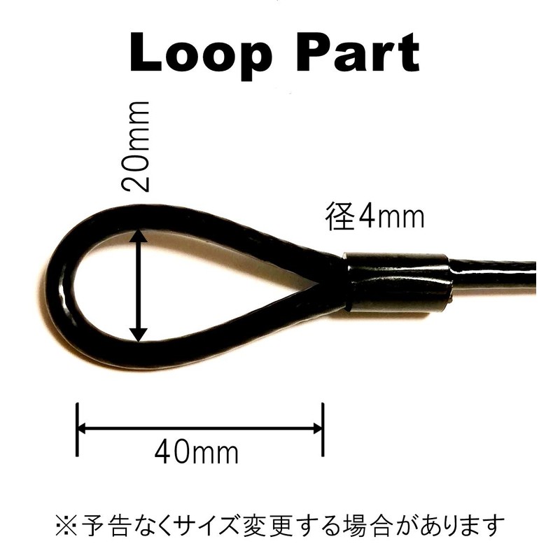 TAKASUE Black Wire 0.2 inch (4 mm), 31.5 inches (80