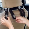 2PCS Gancho Reposacabezas Para Coche De Cuero Multifuncional Accesorio Automotriz