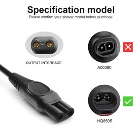 LinMei 5V USB Charging Cable for HQ8505 2300 7000 5000 3000 Series 3500 MG5750 MG7750 S1560 Multigroom Beard Trimmer Electric Shaver Razor Power Supply Adapter Charging Cord