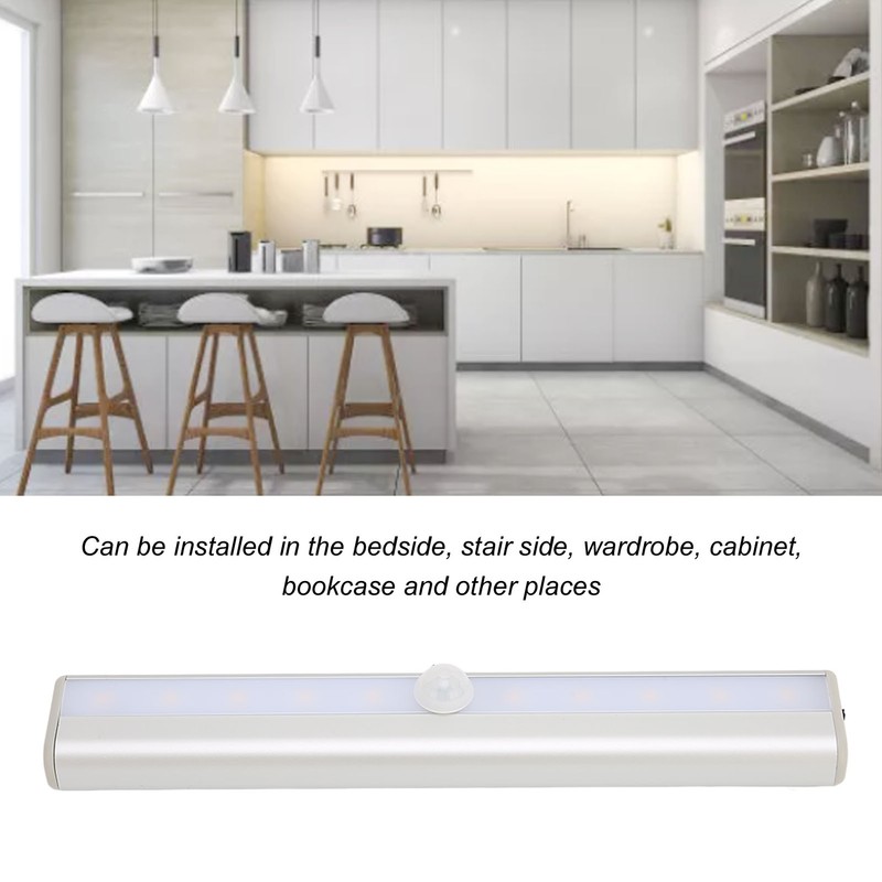 Motion Sensor Light Warm Light 10 LEDs Rechargeable Induction Night