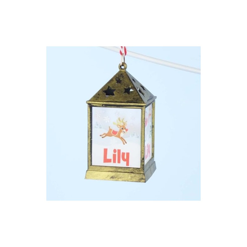Mulberry Studios Starlight Lantern Christmas Tree Hanger Names H-M Lily