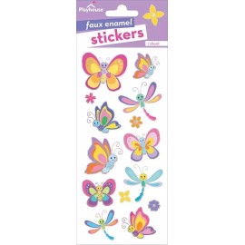 Paper House Butterfly & Dragonfly Faux Enamel Stickers Planner Supply Papercraft Crafts