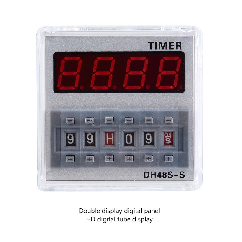 ProgrammableDelay Time Relay Timer 0.1S-99H 8-Pin DH48s s (24V AC/DC)