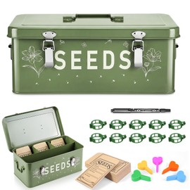 Zenymb Seed box, Seed storage box, Garden seed organizer
