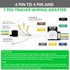 SoulBay Trailer Plug Adapter, 4-Way Flat to 7-Way Blade &