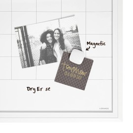 U Brands Organization Center Dry Erase Calendar with White Frame, Office Supplies, with Hooks and Mail Sorter 18” x 30”